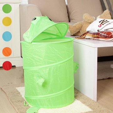 

32x45cm Foldable Cute Animal Design Laundry Bag Bathroom Dirty Clothes Casket, White