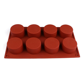 8 Holes Round Shape Silicone Cake Mold 3D Chocolate Candy Pudding Ice Mold Fondant Pastry Mould