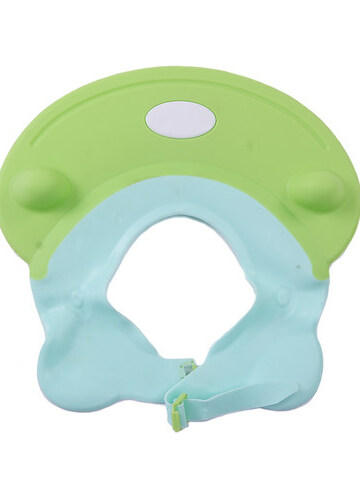 

Vvcare BC-AR03 Adjustable Baby Shower Cap Soft Bath Shampoo Visor Hat Bathing Hair Washing Protector for Baby Kids, Blue yellow green