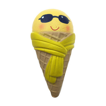 Squishy Fun Ice Cream con gafas de sol y bufanda Juguetes