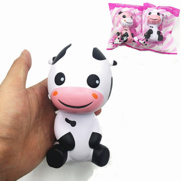 

Squishy Baby Cow Jumbo 14cm Slow Rising With Packaging Animals Collection Gift Decor Toy, Pink white