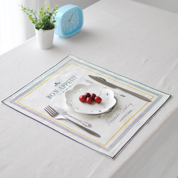 30x32cm Soft Tovaglia da tavola in cotone e lino Tappetino da tavolo per isolamento termico Tovaglia da tavolo