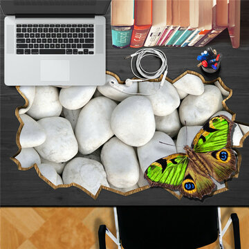 Камень бабочка страница стикер 3D настольная наклейка настенные наклейки домашний настенный стол декор стола подарок