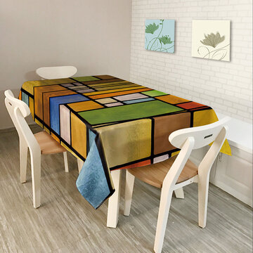 Colorful Lattice Retro Pattern Table Cloth