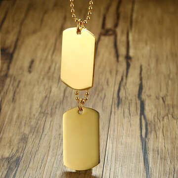 Trendy Double Dog Tag Necklaces