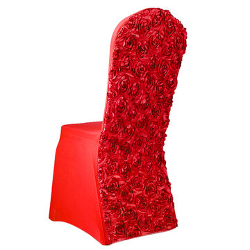 Housses de chaise universelles en polyester extensible rose