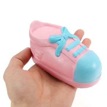 Sapato mole de 13 cm de crescimento lento com decoração de presente de coleção de embalagens Soft Brinquedo espremedor