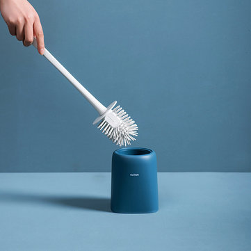 KCASA Nordic Cornerless Toilet Cleaning Brush With Base TPR Soft Brush Head Air Dried Automatically