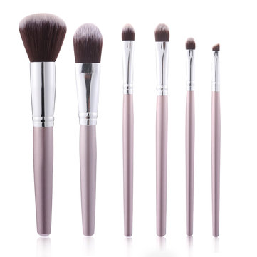 6Pcs Makeup Brushes Set Eye Shadow Foundation Blend Lips Liner Powder Cosmetics Tool