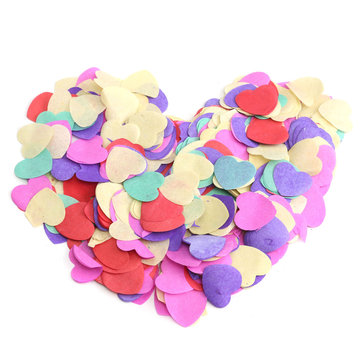 Multilcolor Love Heart Shape Paper Compleanno Decorazione per la tavola di festa nuziale
