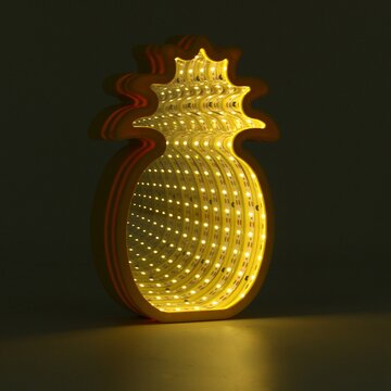 Specchio creativo carino ananas lampada