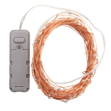 10M 100LEDs Battery Powered Waterproof Copper Wire  String Light For Wedding Party Decor 