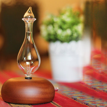 Wood & Glass Adjustable Air Nebulizer Humidifier Aromatherapy Pure Essential Oils Diffuser