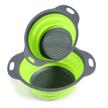  Silicone Foldable Colanders Strainer