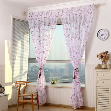 La cortina de cortinas de la decoración casera cubre el cortina de tul para el dormitorio de la sala de estar