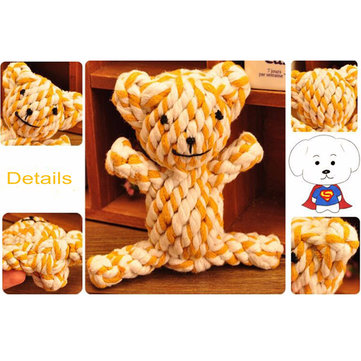 

Pet Toy Braided Bear Chew Knot Strong Cotton Rope Dog Puppy Play Cute Lovely FunTeeth