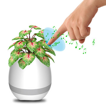 Honana FGP1 USB bluetooth Music Flowerpot Electrostatic Induction Night Light Flower Pot