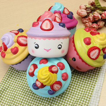 LeiLei Squishy Strawberry Fruit Ice Cream Cup Cupcake Slow Rising Original Packaging Collection Gift
