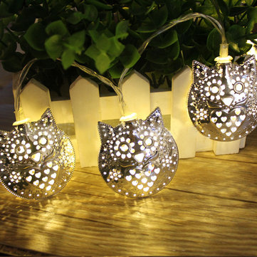 

1.8M 10 LED Metal Owl String Lights, Warm white white