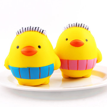 

SanQi Elan Squishy Cartoon Chick Chicken Baby10cm Slow Rising With Packaging Collection Gift Toy, Blue pink
