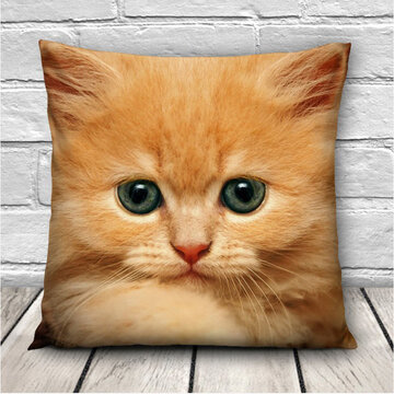 3Dかわいい表現猫が枕カバーを投げるソファオフィスカークッションカバーギフト
