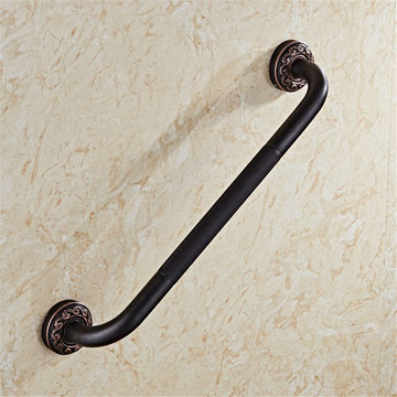 Black Bronze Wall Mounted Towel Rail Bar Grab Support Safety Handle Bathroom Safety