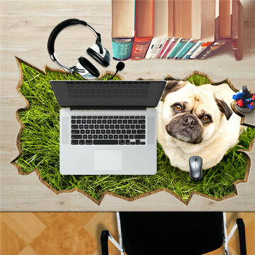 Наклейка на газон для собак и домашних животных, 3D настольная наклейка, настенные наклейки, домашний настенный стол, декор для стола, подарок