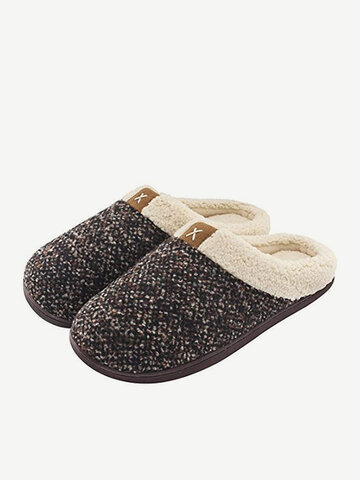 Mens Comfy Warm Casual Plush Lining Slippers