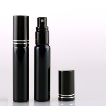 

10ML UV Glass Spray Perfume Bottle, Black silver gold