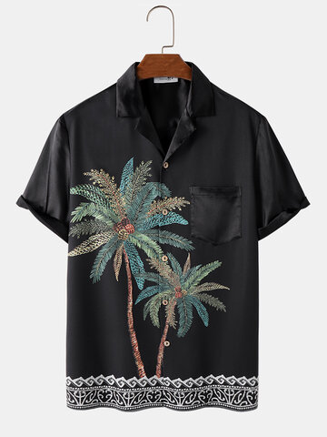 Hemden mit Kokospalmendruck