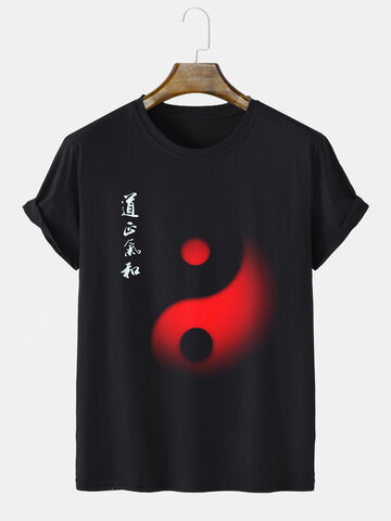 Camisetas con estampado de yin yang chino
