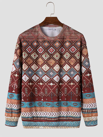Vintage ethnische Geo-Sweatshirts