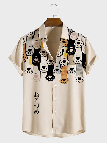 Chemises de griffe de chat de dessin animé