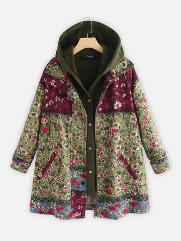 Floral Print Two Pieces Jacket