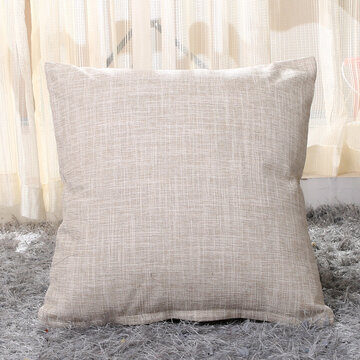 Solid Soft Cotton Linen Pillow Case