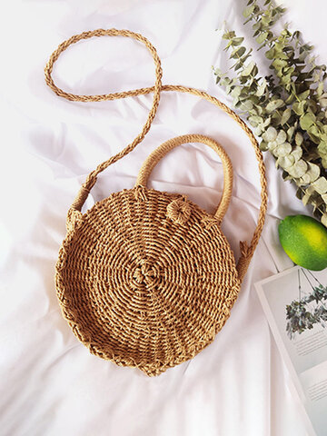 Round Straw Bags Summer Beach Bags For Women