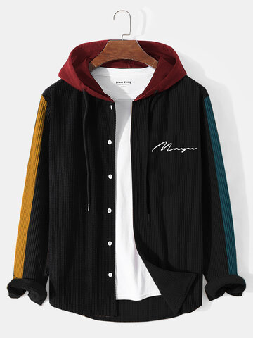 Letter Printed Corduroy Jackets