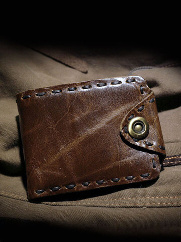 Cowhide Leather Bi-fold Wallet