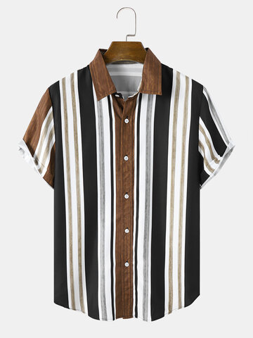 Vintage Striped Button Up Shirts