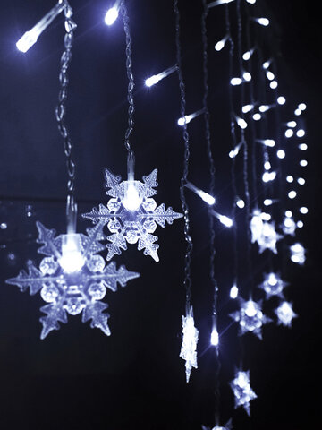 PVC LED Snowflake Chrsitmas String Light Christmas Party Decoration