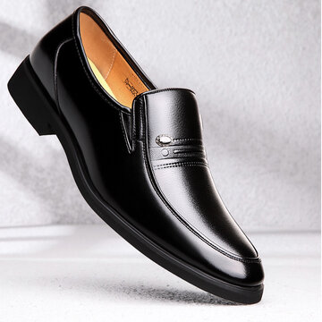 Men Microfiber Leather Business Casual Dress Shoes