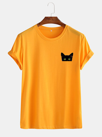 Sample Cartoon Cat Graphic T-Shirt