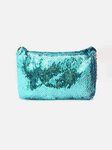4 Colors Mermaid Sequins Makeup Bag Cosmetic Tools Storage Zipper Purse Handbags
