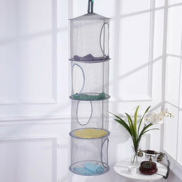 Cylindrical Foldable Hanging Storage Basket