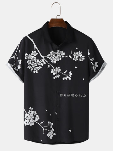 Camisas japonesas de flores de cerezo