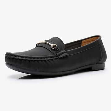 Women Flat Leather Comfy Loafers