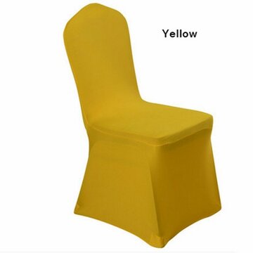 Elegant Solid Color Elastic Stretch Chair Seat Cover Computer Dining Room Hotel Party Decor