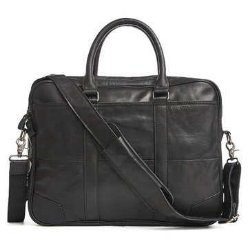 Genuine Leather Business Laptop Bag Briefcase Crossbody Bag