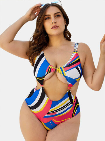 Plus Size Cut Out Sexy One Piece