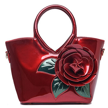 Casual Peal Patent Leather Coloful  Sweet Lady's Handbag